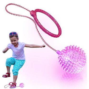 Imagem de ArtCreativity Bola de tornozelo iluminada com LEDs brilhantes – Skipper Jumping Game para crianças – Skip It & Watch It Dazzle, diversão em ambientes internos e externos ou lembrancinhas de festa de aniversário