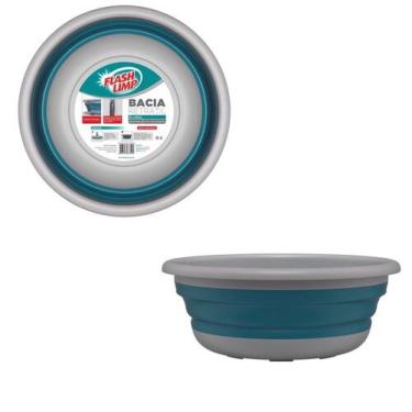 Imagem de Bacia Retrátil Sanfonada 8L Flash Limp - Flashlimp