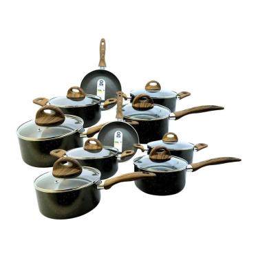 Imagem de Jogo De Panelas Antiaderente Fogão Indução Kit 10 Pcs Brinox