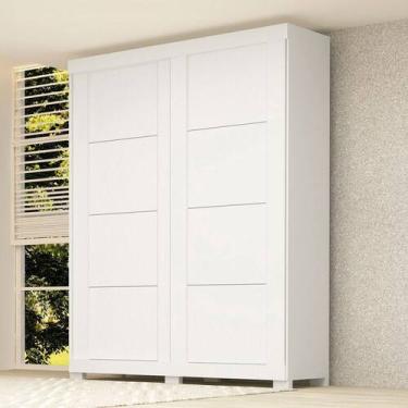 Imagem de Guarda-Roupa Helena 2 Portas 2 Gavetas 100% Mdf Branco - Acp Móveis, B