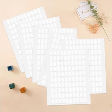 Imagem de 600 peças de cola dupla face, massa adesiva transparente, removível, pontos de gel pegajosos, massa de montagem, sem vestígios, para pendurar na parede (0,51 x 0,31 polegadas)