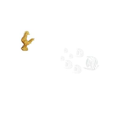 Imagem de Fenteer Escultura de Acrílico Arte de Parede Decoração Feng Shui Estatueta de Galinha Adesivos de Espelho Removíveis para Casa Hotel Inauguração de Casa