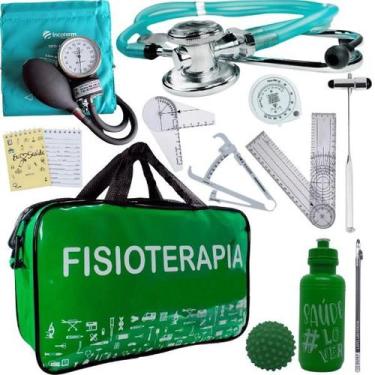 Imagem de Kit Bolsa Fisioterapia Acadêmico Martelo Buck Goniômetro Incoterm, Ver