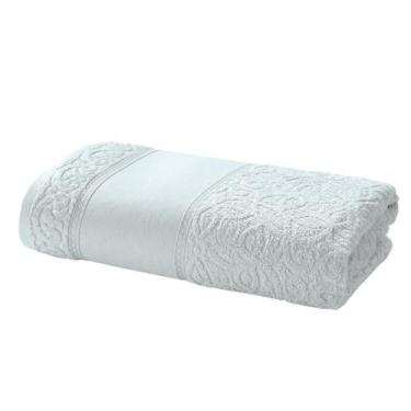 Imagem de Toalha de Banho Döhler Sofia 70x40cm para pintar, Azul Claro