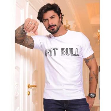 Imagem de Camisa Masculina Pitbull Lançamento Ref 86706, Branco, GG