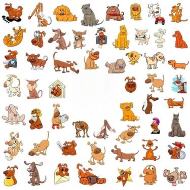 Imagem de Adesivo de Animais Infantil Para Quarto e Caderno Conjunto de Personagens Fofo Kawaii 50x50cm