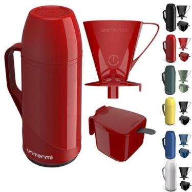 Imagem de Kit Garrafa Térmica Roma 1 Litro Com Suporte para Filtro de Café 102 e