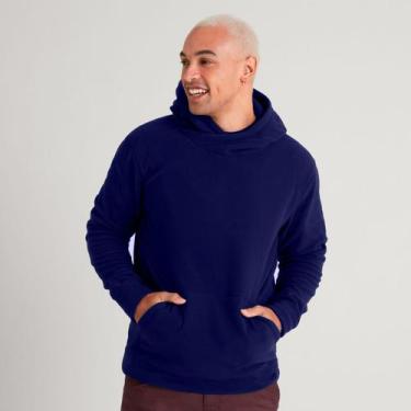 Imagem de Blusa Moletom Masculina Canguru com Bolsos e Capuz Quentinha - Slim Fi