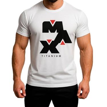 Imagem de Camiseta Dry Max - Tamanho GG Branca - Max Titanium-Masculino