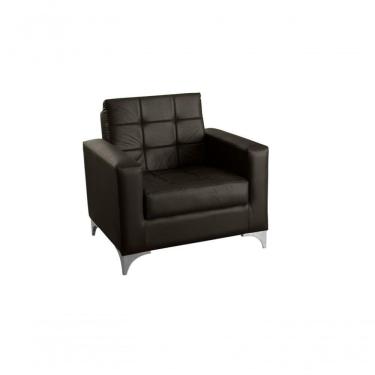 Imagem de Poltrona Para Descanço Confortável Thaina Matrix Sintetico Marrom