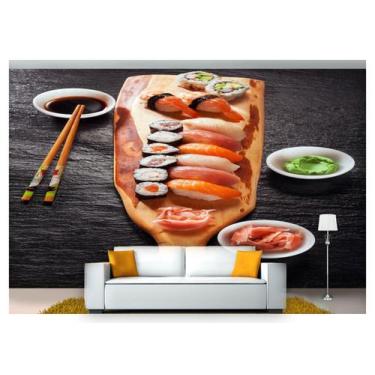 Imagem de Papel De Parede Rodízio Japonês Sashimi 3D Al200 - Você Decora