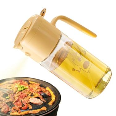 Imagem de Garrafa dispensadora de azeite de oliva | Recipiente de condimentos de vidro de 550 ml, utensílios de cozinha para assar, grelhar, acampar