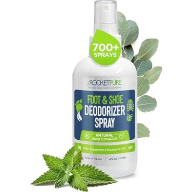 Imagem de Rocket Pure Spray Desodorizante Natural Mentolado para Sapatos e Pés - Spray para Odor de Sapatos e Pés