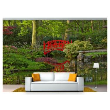 Imagem de Papel De Parede Jardim Japonês Ponte Japão 3D 7,50m² Jjp38 - Você Deco