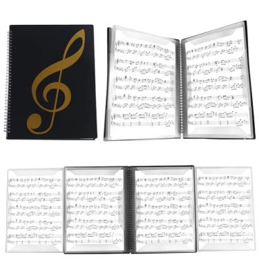 Imagem de KHZSPP Pasta de partituras de 32 cm x 23,9 cm, banda, capa de PP de 1,2 mm de espessura, serve para tamanho A4, escrita direta em página, pasta de arquivos de música em espiral para coral, violão