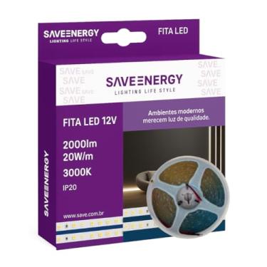 Imagem de Fita LED 12V 20W/m 3000K 5m 240LEDs/m IP20 Save Energy