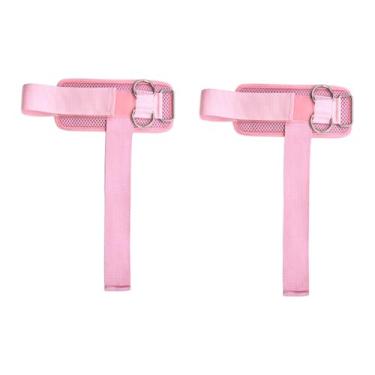 Imagem de predolo Conjunto de 2 faixas de pulso para levantamento de peso, suportes de pulso antiderrapantes para supino, levantamento terra, musculação e exercícios de, Rosa 31.5x17cm