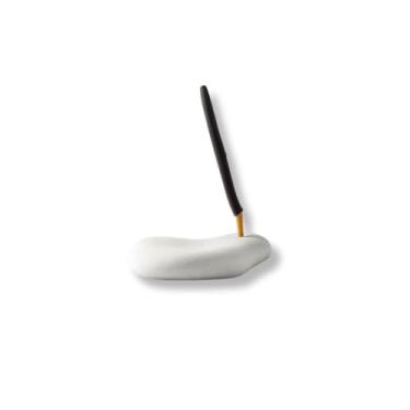 Imagem de Porta-Incenso Pure Redondo em Concreto Design Moderno e Minimalista (Branco)