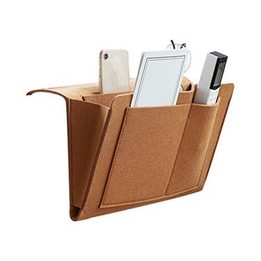 Imagem de Organizador de Feltro para Cama Caddy Armazenamento Sofá com 5 Bolsos Saco Sob o Colchão Livros Revistas Tablets Controles Remotos Design Economizar Espaço Amplamente Utilizado