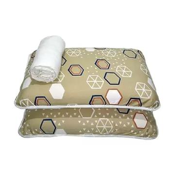 Imagem de Jogo de Cama Queen em Malha 100% Algodão 3 Peças Estampa Geométrica Tóquio Vivaldi