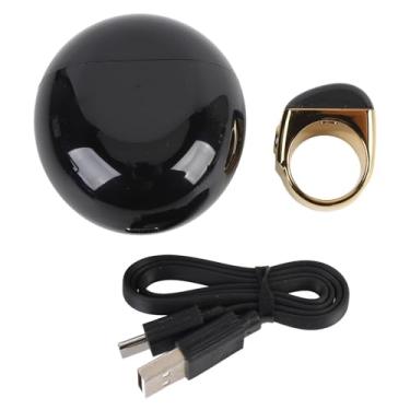 Imagem de Tnfeeon Anel Aura, Anel Inteligente Resistente de Liga de Zinco IP67 Conectado a um Contador de Aplicativo Móvel, Lembretes de 5 Temporizadores para Atividades Femininas e Masculinas (18mm)