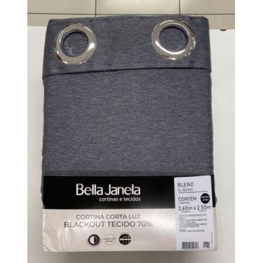 Imagem de Cortina Corta Luz 3,60 x 2,50 Tecido Blend Bella Janela, Cinza