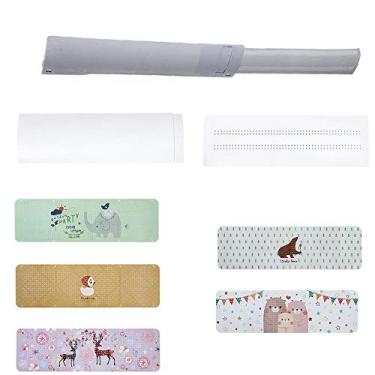 Imagem de Capa de parabrisas ajustável para ar-condicionado Baffler Defletor vento sopro direto com design telescópico Furos esvaziados