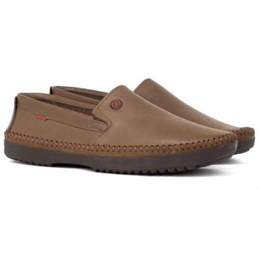 Imagem de Sapato Masculino Freeway Mocassim Sapatilha Casual Couro Costurado, Ma