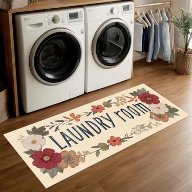 Imagem de ANNA QUEEN Tapete de lavanderia 50 x 129 cm – Tapete antiderrapante para cozinha rústica, entrada, cabana e decoração de casa