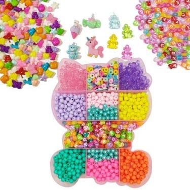 Imagem de Kit P Montar Pulseiras Borboleta Miçangas Colorida Infantil - Anita Re