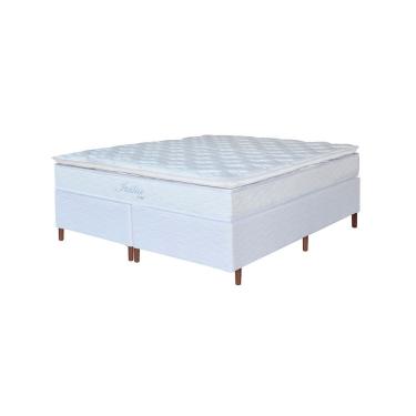 Imagem de Cama Box King Size Umaflex Italia Jacquard 72x193x204 Branco