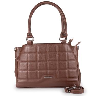 Imagem de Bolsa Feminina Média Ombro Matelasse Couro (MARROM)
