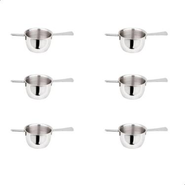 Imagem de Kit 6 Dosadores De Bebida 50ml Em Inox Medidor Whisky Bar - TopChef