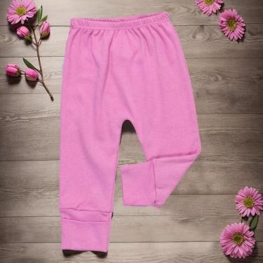 Imagem de Calça para Bebê Em Suedine em Tom Rosa de Conta das Fadas - Era Uma Ve