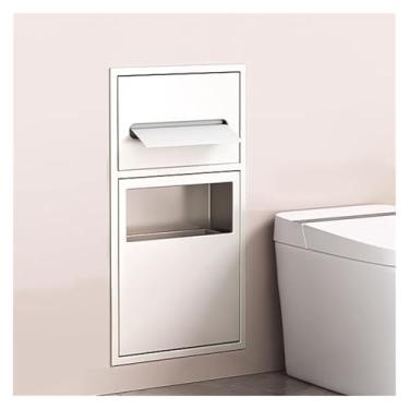 Imagem de Nicho de chuveiro de aço inoxidável - Organizador de prateleira de banheiro embutido, rack de armazenamento de alcova embutido para cozinha, sala de estar e quarto - design branco elegante