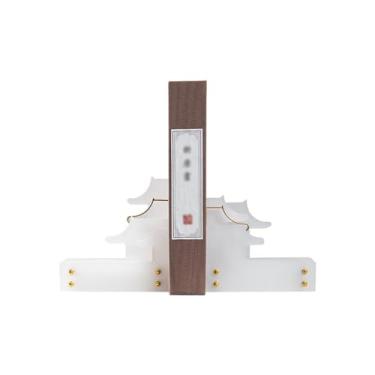 Imagem de VHDY85KA Suporte para livros chinês acrílico final de livro resistente arquitetura antiga suportes de livros de acrílico quarto biblioteca escritório escola e mesa decorações terminais de livro