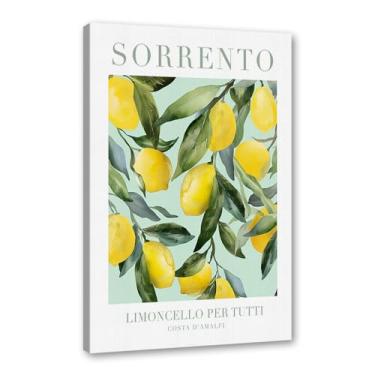 Imagem de Valencia Laranja Sorrento Limão Pêssego Sicília Pôsteres e Impressões Vintage Arte de Parede Pintura em Tela Imagens de Parede Cozinha Decoração de Casa (SKU4,20.3x30.5 cm = (20x30cm), Emoldurado