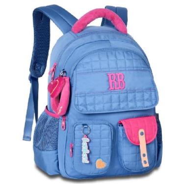 Imagem de Mochila rebecca bonbon de costas 17,5" ref rb26239, Azul, 17