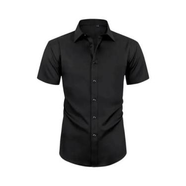 Imagem de Camisas De Negócios Brancas Para Homens plus 5XL, Ajuste Slim, Sem Nec
