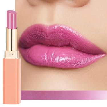 Imagem de Oulac Brilho labial Moisture Mauve Pink - Batom e protetor labial brilhante 2 em 1, hidratante de longa duração, acabamento suculento e brilhante, suave para lábios secos, rachados e rachados, vegano