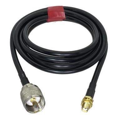 Imagem de Conector Coaxial UHF PL259 Macho Para SMA Fêmea RG58, Cabo Jumper Pigt