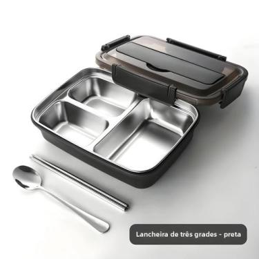 Imagem de Marmita De Aço Inoxidável Durável E À Prova De Vazamentos Com 3/4 Comp