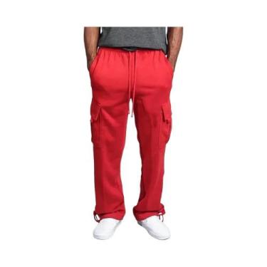 Imagem de Calças Cargo Masculinas De Corte Solto Para Outono, Joggers Longos Esp
