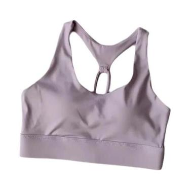 Imagem de Sutiã Esportivo Feminino De Alto Impacto Com Alças Finas E Costas Nada