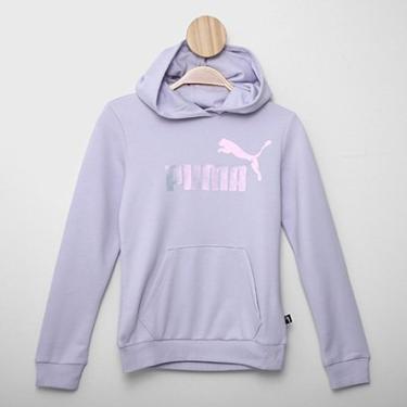 Imagem de Blusa Moletom Infantil Puma Ess Nova Shine Logo Hoodie Menina-Feminino