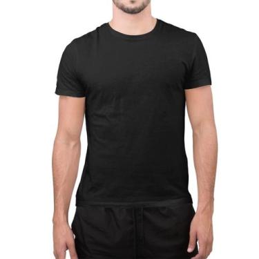 Imagem de Camiseta Lisa Básica Masculina 100% Algodão - - C&R CONFECÇÕES, Preto,