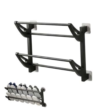 Imagem de Suporte Organizador Sapatos Toalhas Sandalias Ventosa Parede Banheiro Quarto Closet Lavanderia Sala Casa Multiuso