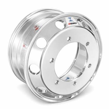 Imagem de Roda de alumínio XBRI 235 17,5X6.75, Alto Brilho, Cubo 20cm diâmetro