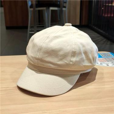 Imagem de Boina Gorro Chapéu OEM Boina 0364 Aveludada com Forro Liso Bege para Uso Diário Unissex