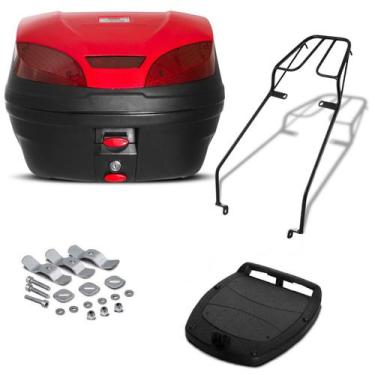 Imagem de Bau 30 Litros Pro Tork Smartbox 3 + Bagageiro Suzuki Yes Vermelho, VER